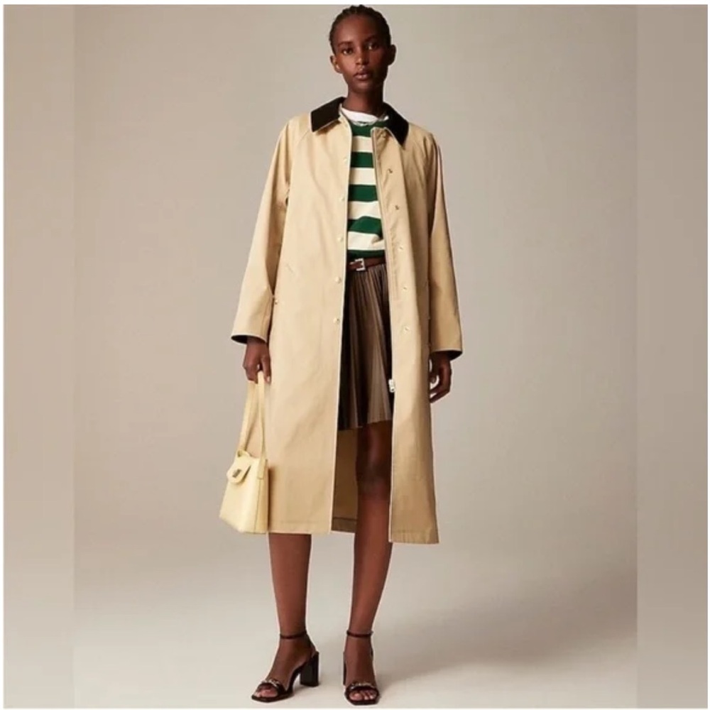 J. CREW Barn Jacket Long Khaki Trench BNWT